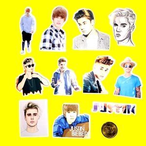 3/$20 Brand New 10x Justin Bieber Waterproof Stickers